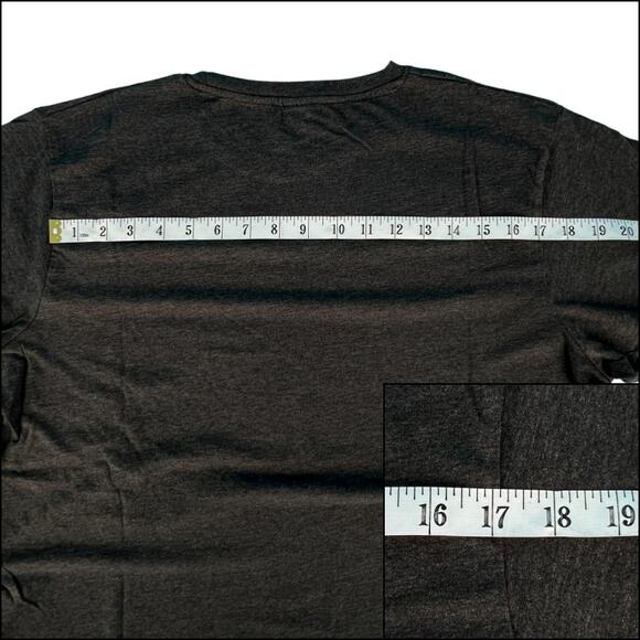 LAT Short Sleeve Crew Neck Tee Shirt Top Plus Size 2XL Smoke - Picture 7 of 10